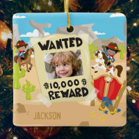 Wanted Cowboy with Photo and Name, Boy Christmas