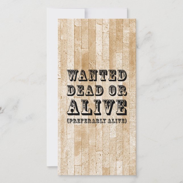 Wanted Dead or Alive (Front)