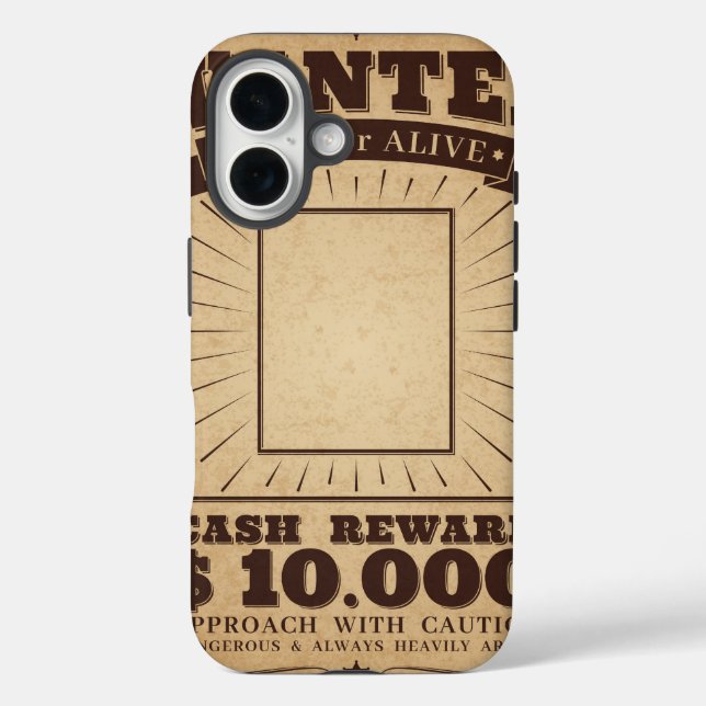 Wanted Dead or Alive iPhone 16 Case (Back)