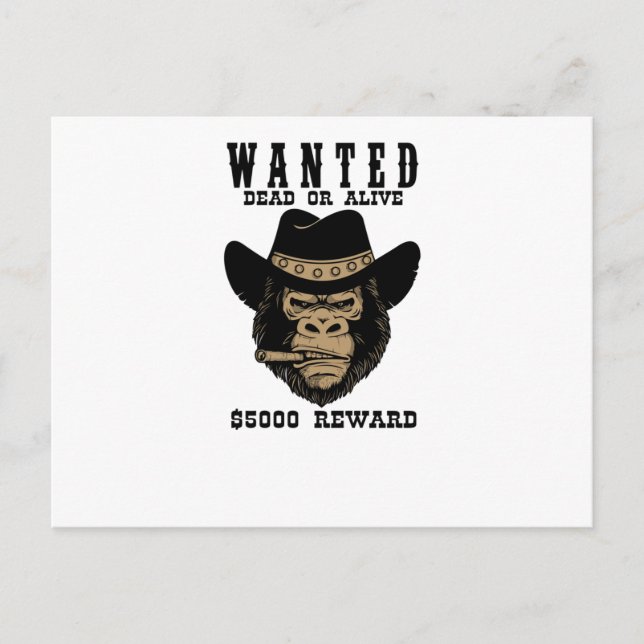 Wanted Dead or Alive Postcard (Front)