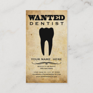 wanted : dentist business card