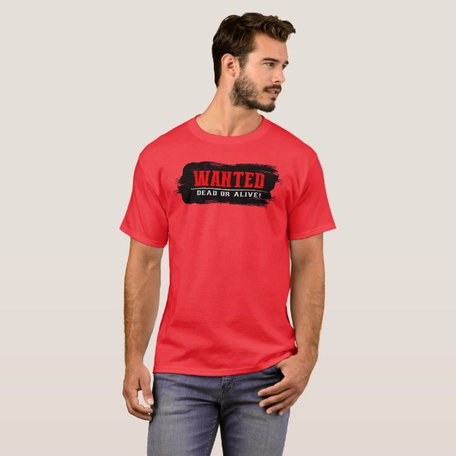 WANTED design t shirt (Front Full)