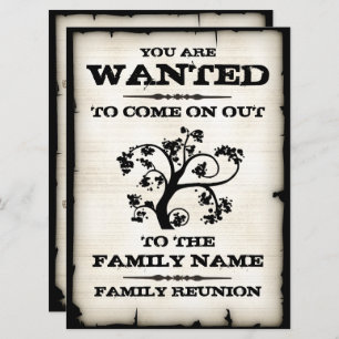 Wanted Family Reunion Invitation