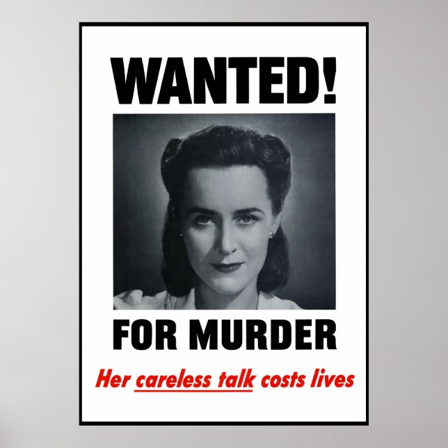 Wanted For Murder -- Border Poster (Front)