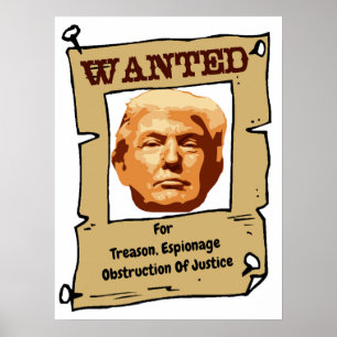 Wanted for Treason, Espionage, Obstruct Of Justice Poster
