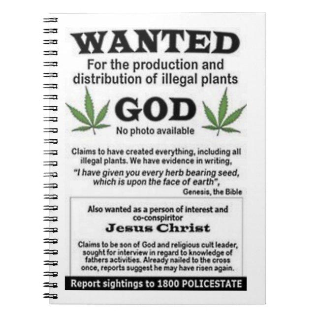 wanted - god notebook (Front)