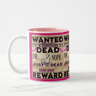 Wanted: K. Shoemarker Two-Tone Coffee Mug