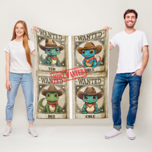 Wanted Kawaii Iguana  Fleece Blanket