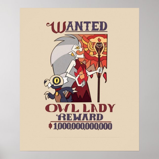 Wanted Owl Lady The owl house Poster (Front)