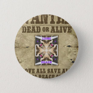 Wanted Peace 6 Cm Round Badge