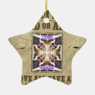 Wanted Peace Ceramic Tree Decoration