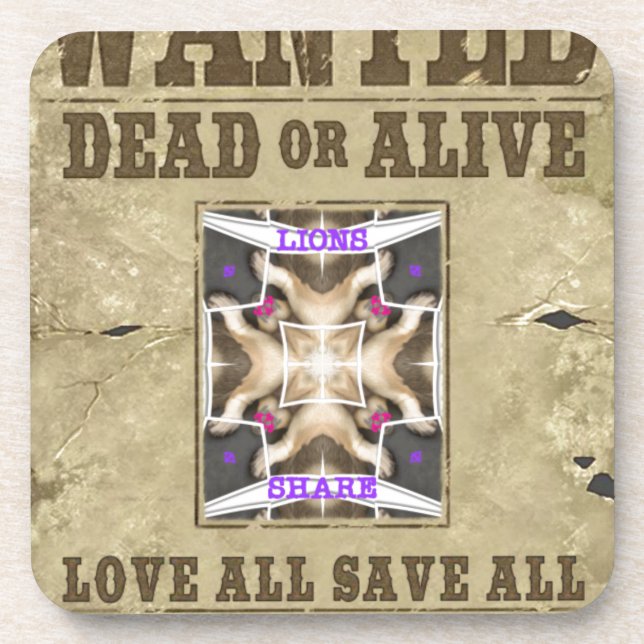 Wanted Peace Coaster (Front)