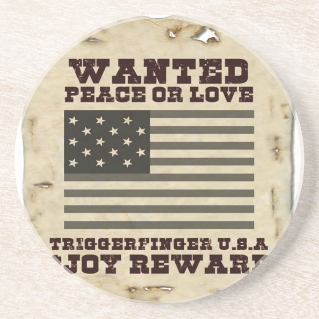 Wanted Peace Coaster (Front)