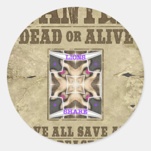 Wanted Peace, Love and Inspiration: Spread Harmony Classic Round Sticker