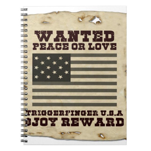 Wanted Peace Notebook (Front)