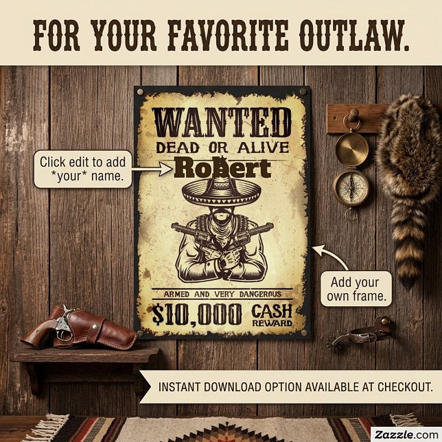 Wanted Personalised Poster (Creator Uploaded)
