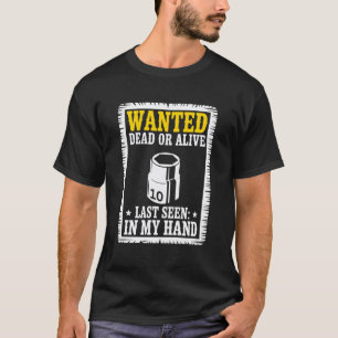 Wanted Poster 10MM Socket Meme Car Guy Funny Mecha T-Shirt