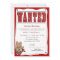 Wanted Poster Birthday Invitation