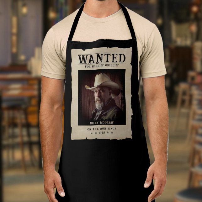 Wanted Poster Funny Vintage Photo Apron (Wanted Poster Funny Vintage Photo Apron
)