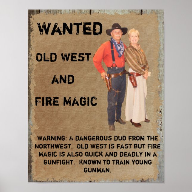 Wanted Poster Gunslinger of West (Front)