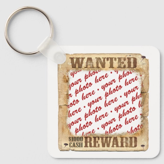 WANTED Poster Photo Frame Key Ring (Front)