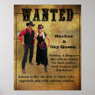 Wanted Poster Ruckus & Sky Queen