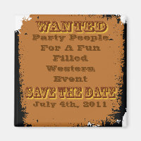 Wanted Poster Save The Date Western Rustic