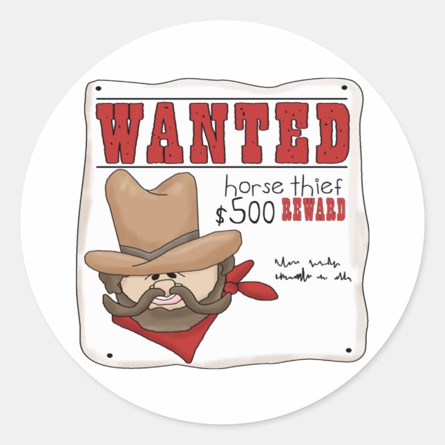 Wanted Poster Stickers (Front)