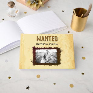 Wanted Poster Wedding 🤠 Custom Photo  Guest Book