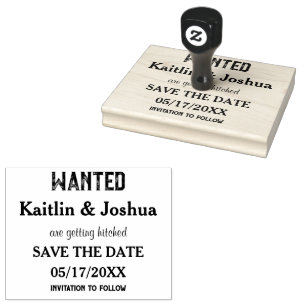 Wanted Poster Wedding 🤠 Custom  Rubber Stamp