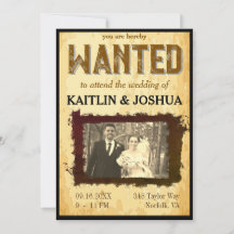 Wanted Poster 💍 Western Theme Wedding Photo