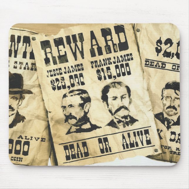 WANTED POSTERS  MOUSE PAD (Front)