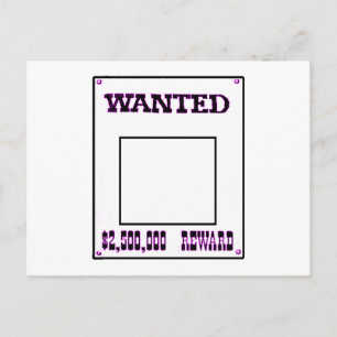 Wanted Purple The MUSEUM Zazzle Gifts Postcard