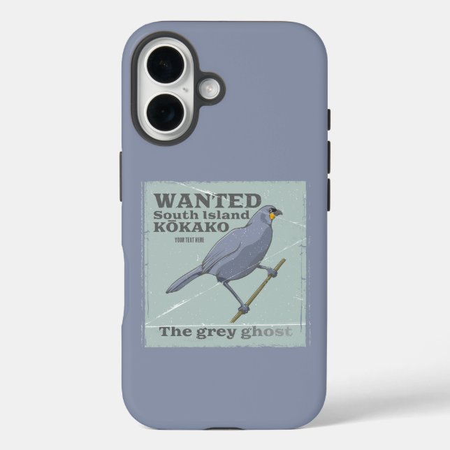 Wanted South Island Kokako Case-Mate iPhone Case (Back)