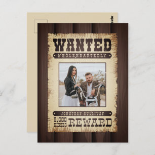 Wanted Wholeheartedly Western Poster Valentine's Postcard