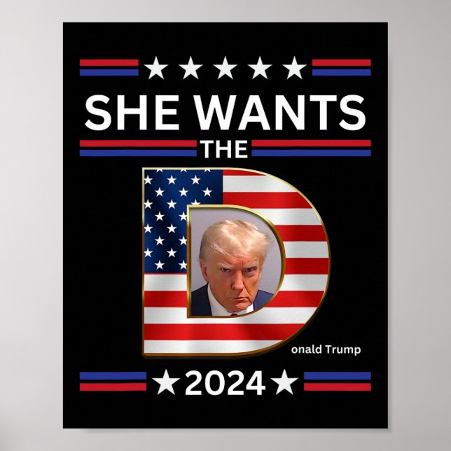 Wants The D Donald Trump 2024 Presidential Electio Poster (Front)
