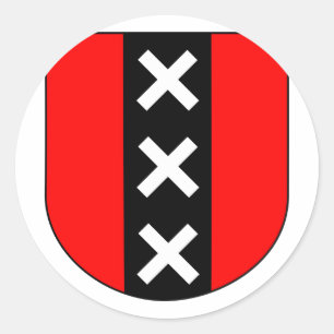 Wapen Amsterdam, Netherlands Classic Round Sticker