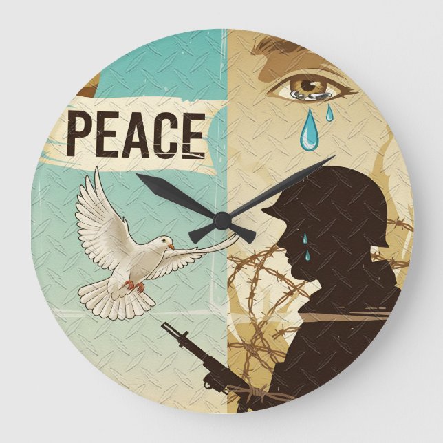 War and Peace Large Clock (Front)