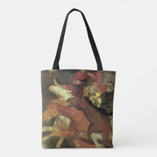 War by Arnold Bocklin, Vintage Symbolism Fine Art Tote Bag
