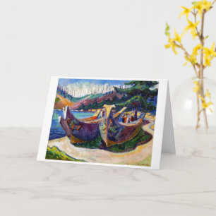 War Canoes   Emily Carr   Card