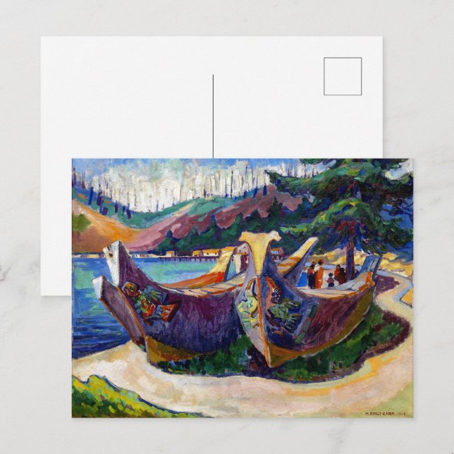 War Canoes | Emily Carr | Postcard (Front/Back)