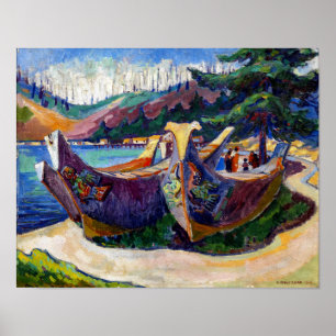 War Canoes   Emily Carr   Poster