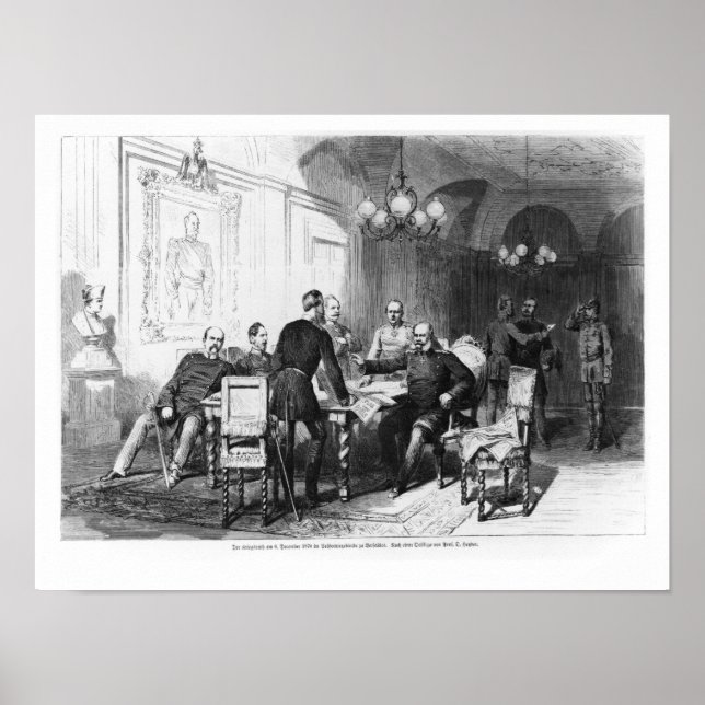 War council at Versailles Prefecture Poster (Front)