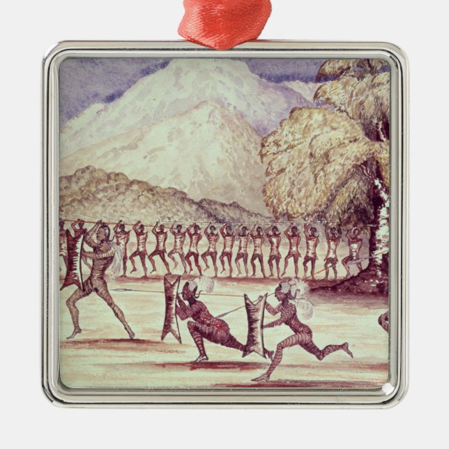 War Dance Metal Ornament (Front)