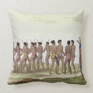 War Dance of the Caroline Islanders, plate 22 from Cushion