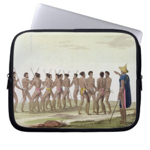 War Dance of the Caroline Islanders, plate 22 from Laptop Sleeve