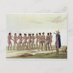 War Dance of the Caroline Islanders, plate 22 from Postcard
