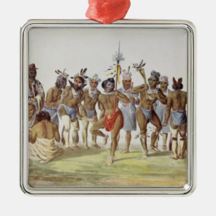 War Dance of the Sauks and Foxes Metal Tree Decoration