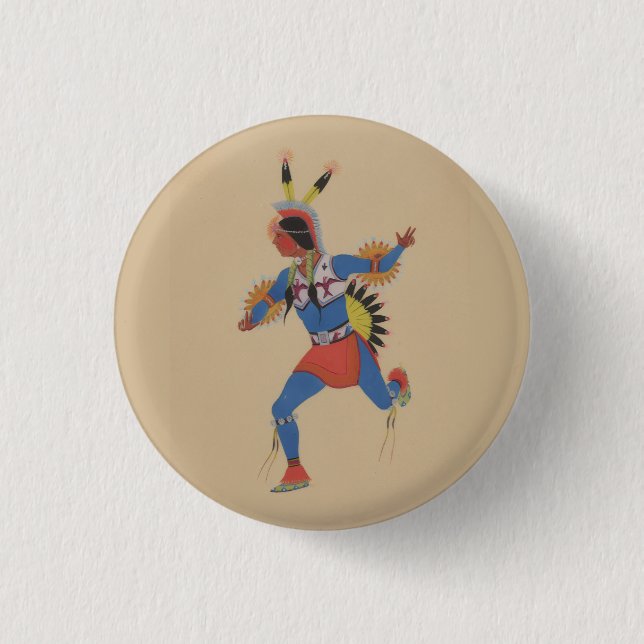 War Dance (or The Runner) 3 Cm Round Badge (Front)