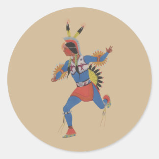 War Dance (or The Runner) Classic Round Sticker